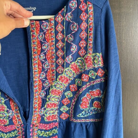 Soft Surroundings Embroidered Knit Cardigan - Picture 3 of 6